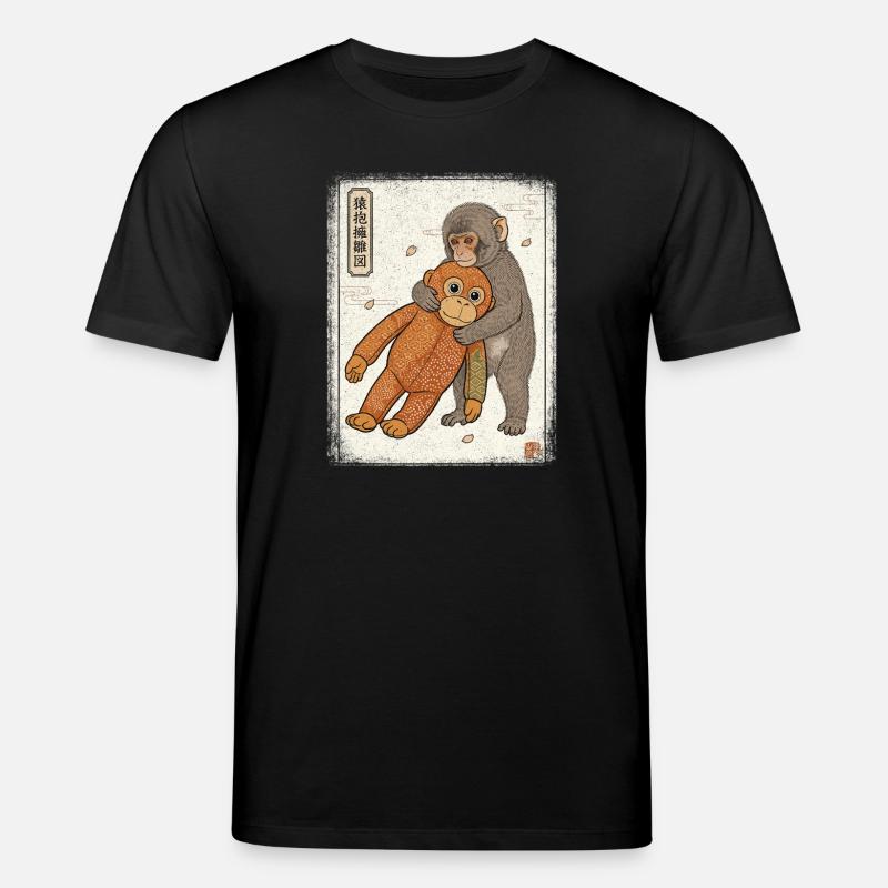 Ukiyo-e Baby Monkey Punch - Stanley/Stella Unisex Bio-T-Shirt CREATOR  - Schwarz