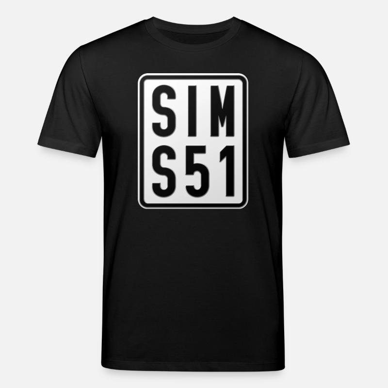 Simson S51 Moped Kennzeichen - Stanley/Stella Unisex Bio-T-Shirt CREATOR - Schwarz
