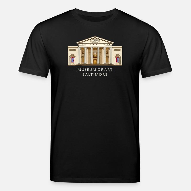 Baltimore Museum, handgezeichnete Illustration - Stanley/Stella Unisex Bio-T-Shirt CREATOR  - Schwarz