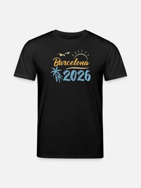 Barcelona 2026 - Stanley/Stella Unisex Bio-T-Shirt CREATOR  - Schwarz