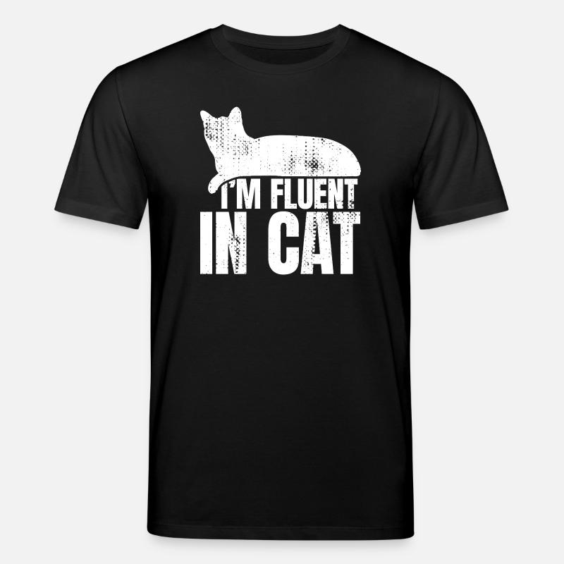 Je parle couramment chat - T-shirt bio CREATOR Stanley/Stella Unisexe - noir