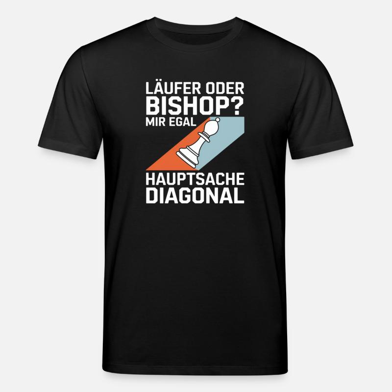 Läufer oder Bishop? Diagonal-Humor - Stanley/Stella Unisex Bio-T-Shirt CREATOR  - Schwarz