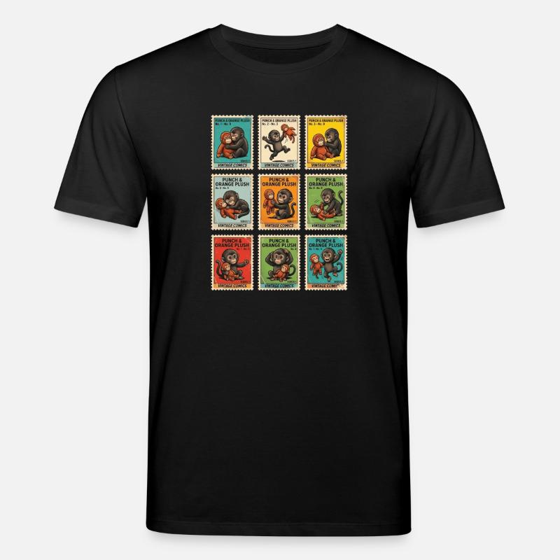 Tampons Bébé Singe Punch - T-shirt bio CREATOR Stanley/Stella Unisexe - noir