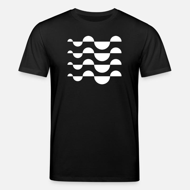 Mosaïque à rayures ondulées - T-shirt bio CREATOR Stanley/Stella Unisexe - noir