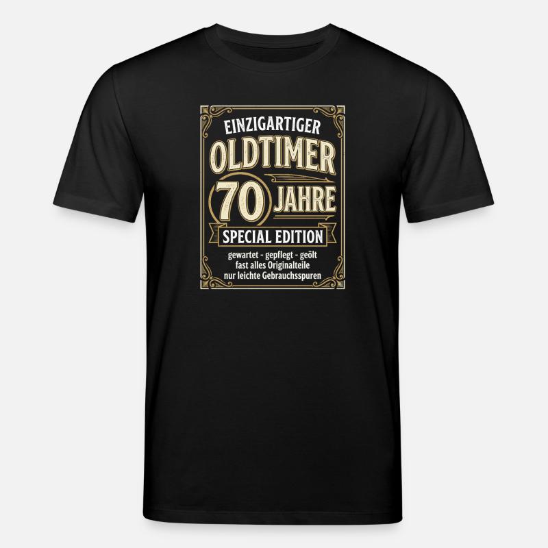 Einzigartiger Oldtimer 70 Jahre Special Edition - Stanley/Stella Unisex Bio-T-Shirt CREATOR  - Schwarz