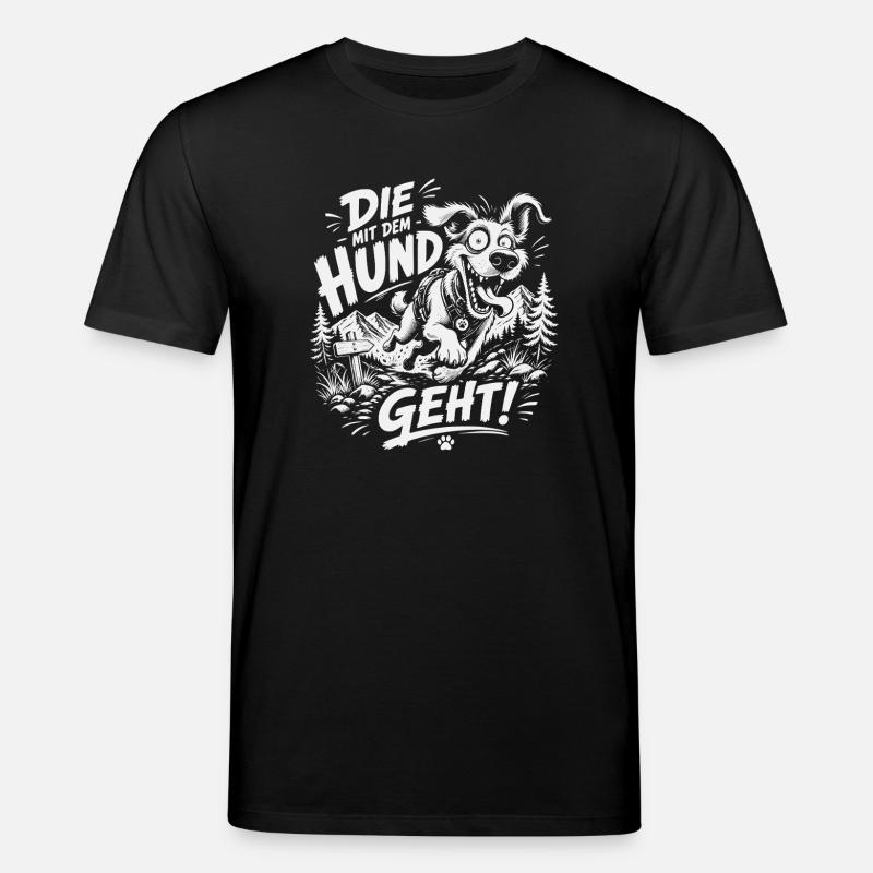 Die mit dem Hund geht - Stanley/Stella Unisex Bio-T-Shirt CREATOR  - Schwarz