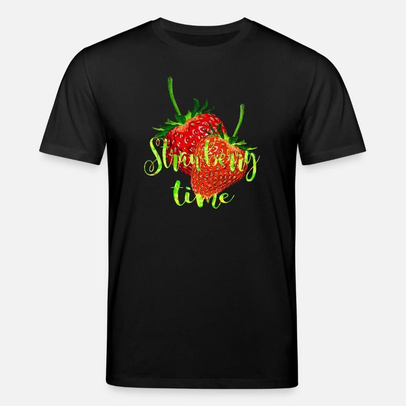 Fraises avec lettres - T-shirt bio CREATOR Stanley/Stella Unisexe - noir