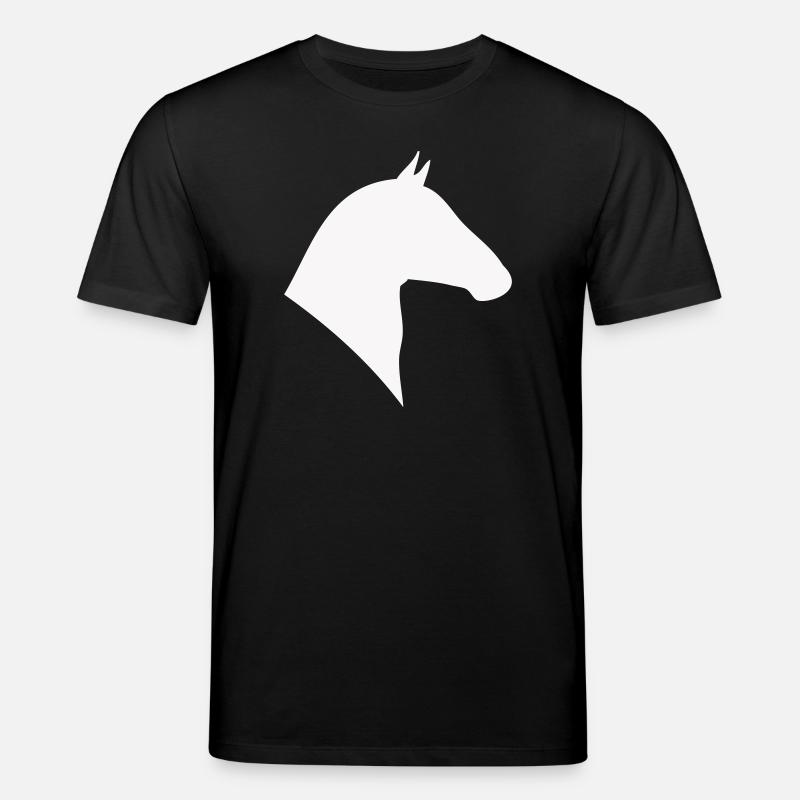 Pferdekopf Silhouette Minimal - Stanley/Stella Unisex Bio-T-Shirt CREATOR - Schwarz