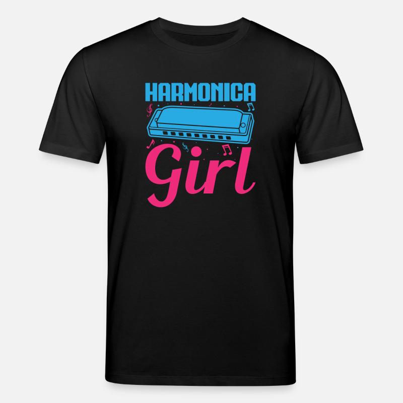 Harmonica Drôle Fille Harmonica - T-shirt bio CREATOR Stanley/Stella Unisexe - noir
