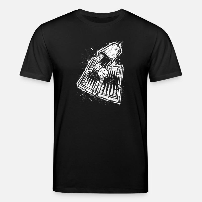 Backgammon | Jeu de société | Don - T-shirt bio CREATOR Stanley/Stella Unisexe - noir