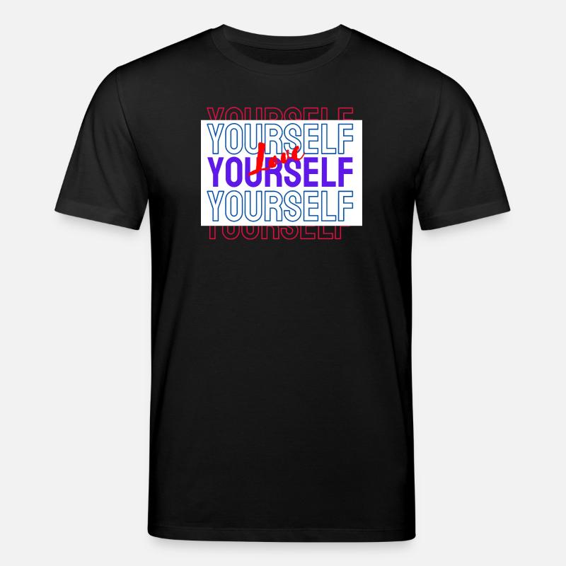 Love Yourself Pattern Love Yourself - Stanley/Stella CREATOR Unisex Organic T-Shirt - black