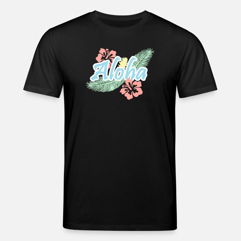 Fleurs tropicales d’été Aloha - T-shirt bio CREATOR Stanley/Stella Unisexe - noir