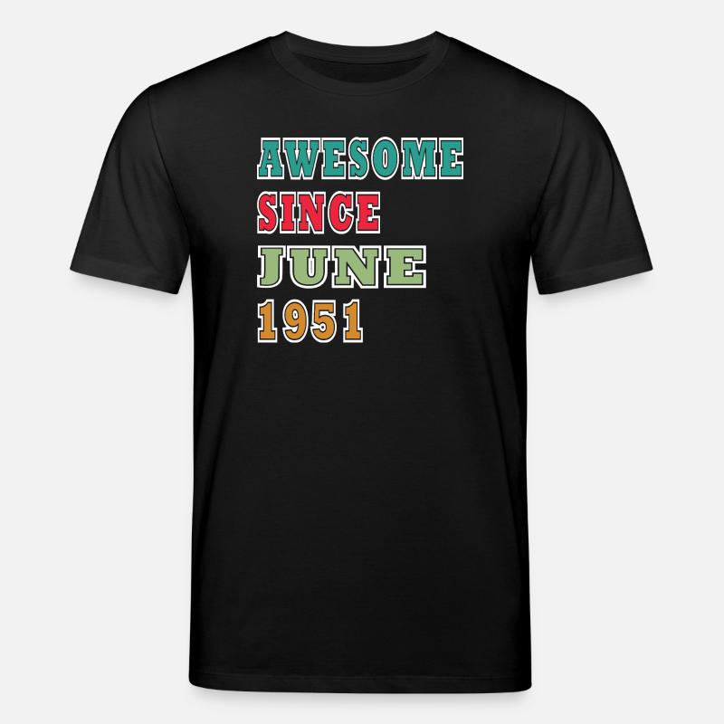 Retro 1951 Juni Layout - Stanley/Stella Unisex Bio-T-Shirt CREATOR  - Schwarz