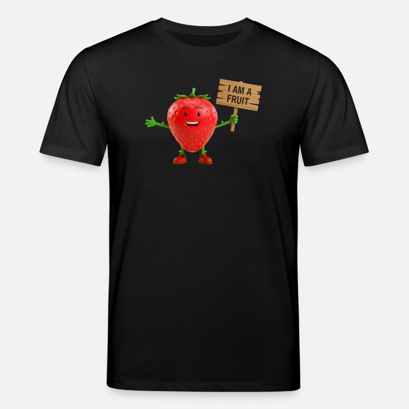 Fraise avec un panneau - T-shirt bio CREATOR Stanley/Stella Unisexe - noir