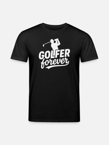 Golfer Forever logo motif - Stanley/Stella CREATOR Unisex Organic T-Shirt - black