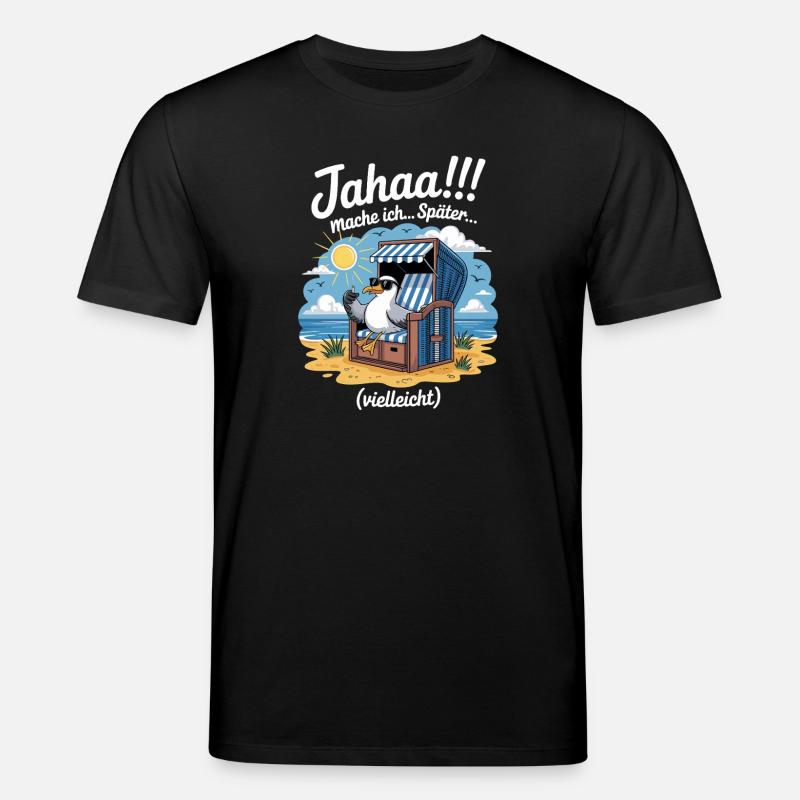  Jahaa mache ich spaeter vielleicht Moewe - Stanley/Stella Unisex Bio-T-Shirt CREATOR  - Schwarz