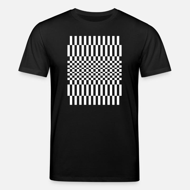 checkered pattern design - Stanley/Stella CREATOR Unisex Organic T-Shirt - black