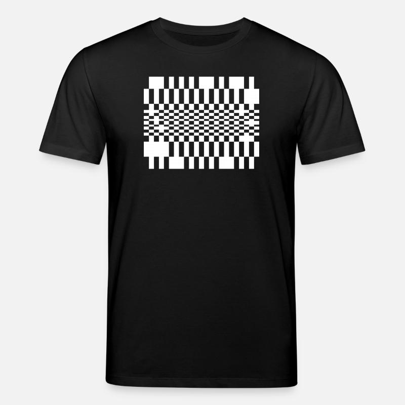 Optic Wave Grid - Stanley/Stella CREATOR Unisex Organic T-Shirt - black