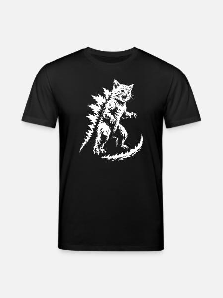 Spiky Fur Monster Silhouette - Stanley/Stella CREATOR Unisex Organic T-Shirt - black