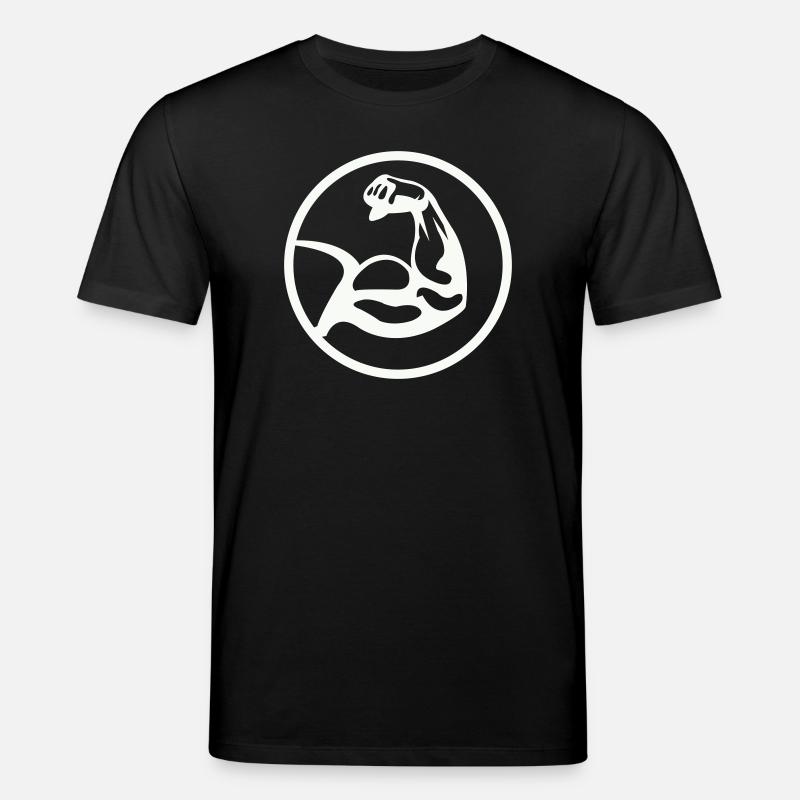 Biceps Black White - Stanley/Stella CREATOR Unisex Organic T-Shirt - black