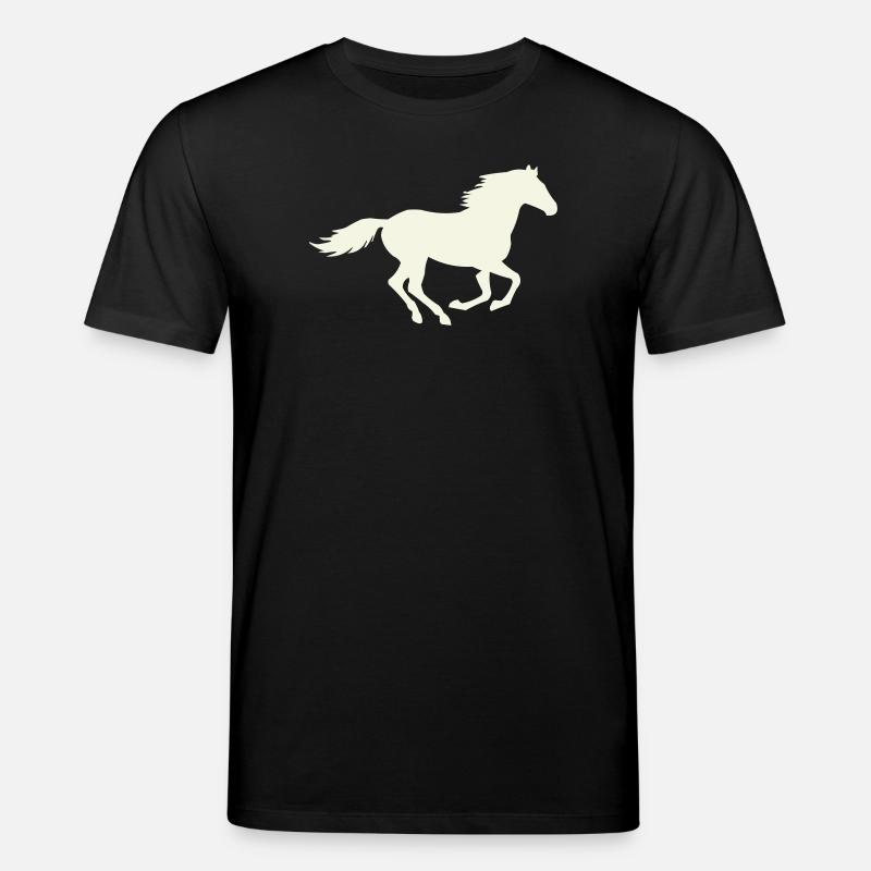 Silhouette de l’étalon sauteur - T-shirt bio CREATOR Stanley/Stella Unisexe - noir
