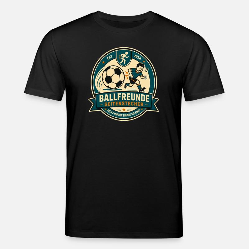 Ballfreunde Seitenstecher - Stanley/Stella Unisex Bio-T-Shirt CREATOR - Schwarz