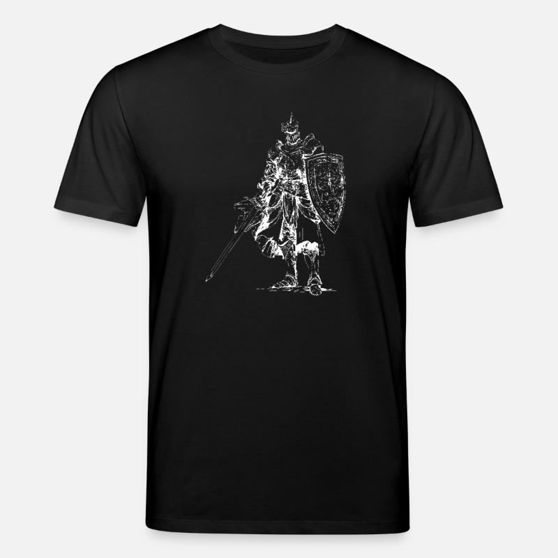 Heraldischer Ritter mit Schild - Stanley/Stella Unisex Bio-T-Shirt CREATOR  - Schwarz