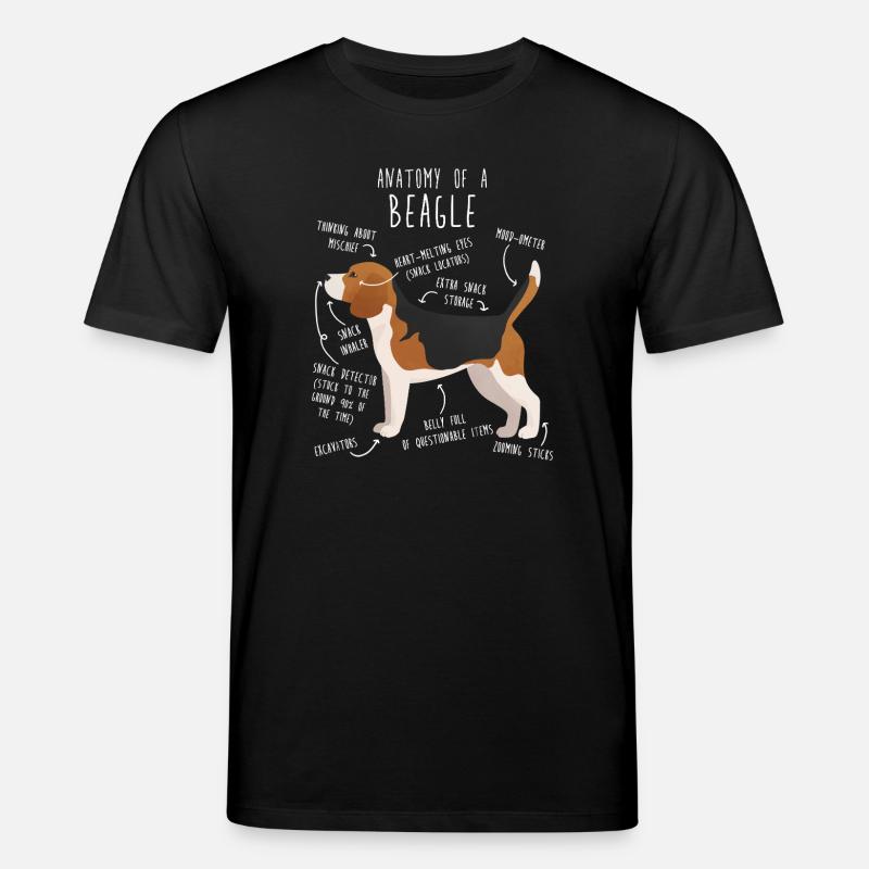 Anatomie du chien Rapetou - T-shirt bio CREATOR Stanley/Stella Unisexe - noir