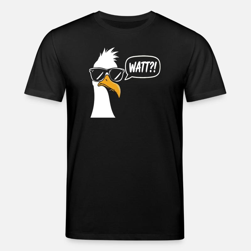 Sonnenbrillen Möwe mit Watt?! - Stanley/Stella Unisex Bio-T-Shirt CREATOR  - Schwarz