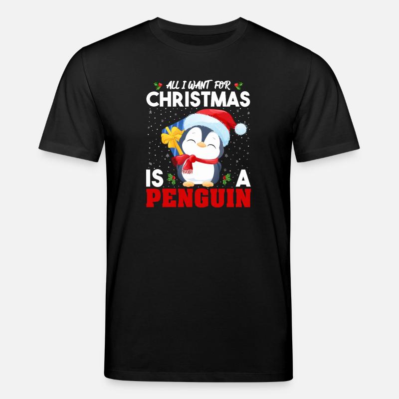 Noël festif du Pingouin - T-shirt bio CREATOR Stanley/Stella Unisexe - noir