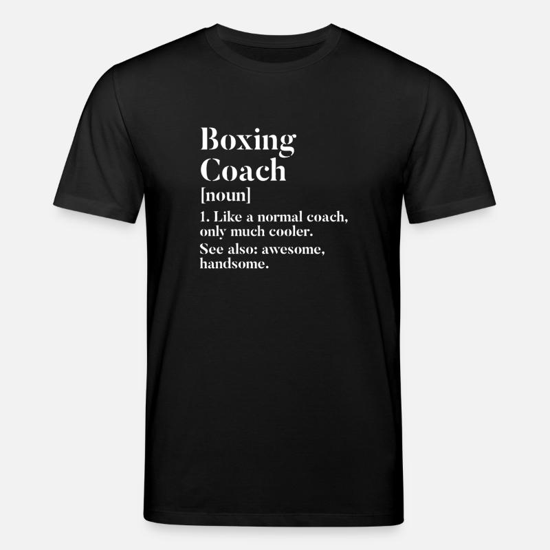 Boxing Coach Bold Print - Stanley/Stella CREATOR Unisex Organic T-Shirt - black