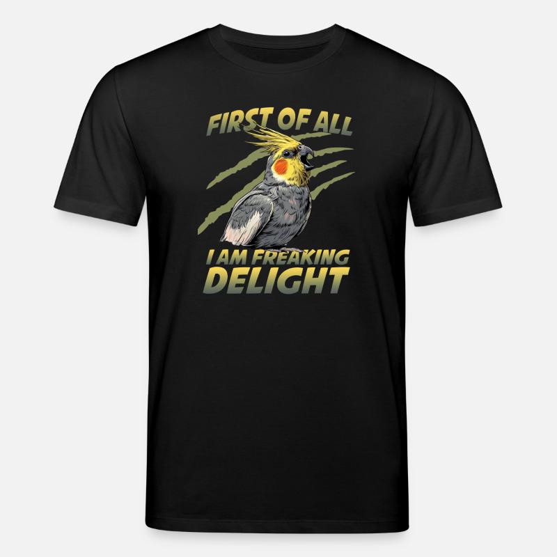Perroquet oiseau calopsitte Nymphicus hollandicus - T-shirt bio CREATOR Stanley/Stella Unisexe - noir