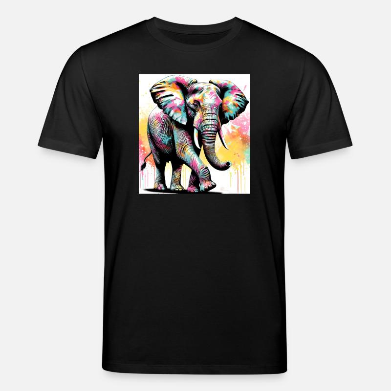 Elefant - Stanley/Stella Unisex Bio-T-Shirt CREATOR - Schwarz