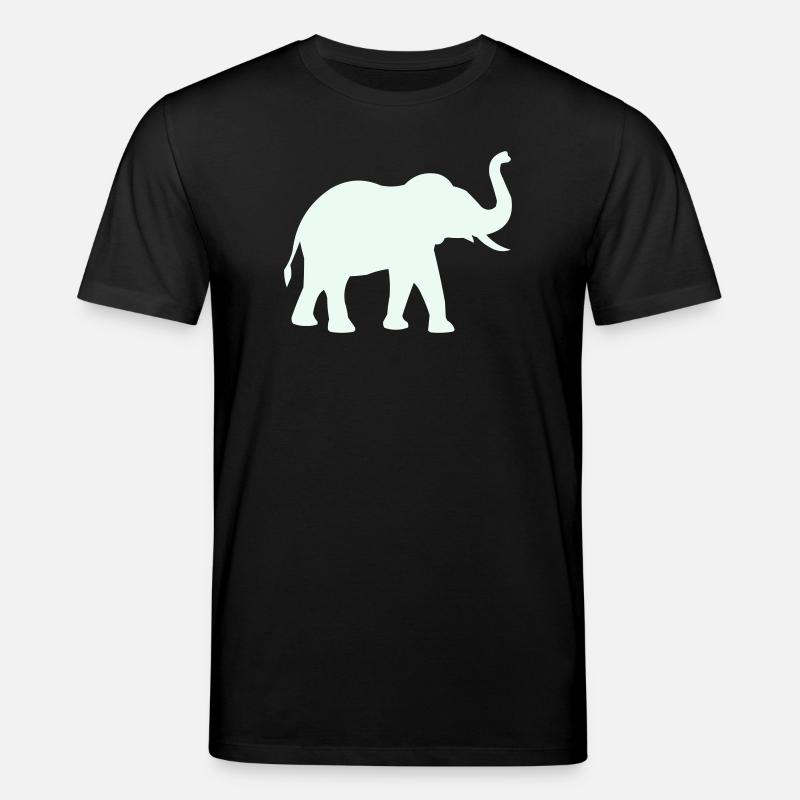 Elephant Silhouette Mint Pastel - Stanley/Stella CREATOR Unisex Organic T-Shirt - black