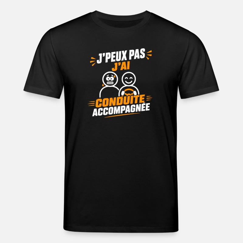 Conduite Accompagnée — Humour Auto - T-shirt bio CREATOR Stanley/Stella Unisexe - noir