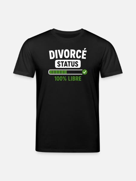 Divorcé Status Liberté Retrouvée - T-shirt bio CREATOR Stanley/Stella Unisexe - noir
