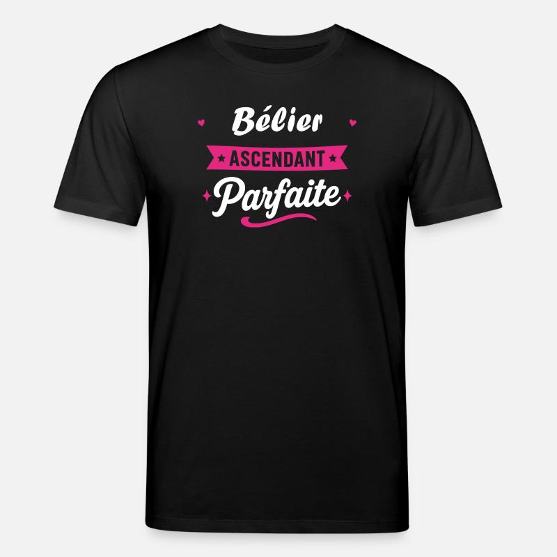 Bélier Ascendant Parfaite - T-shirt bio CREATOR Stanley/Stella Unisexe - noir