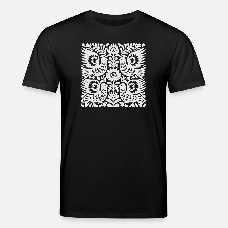 Taube-Blumenwappen - Stanley/Stella Unisex Bio-T-Shirt CREATOR - Schwarz