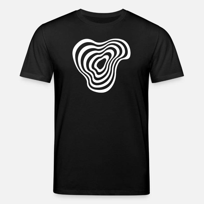 Concentric Lines Ripple - Stanley/Stella CREATOR Unisex Organic T-Shirt - black