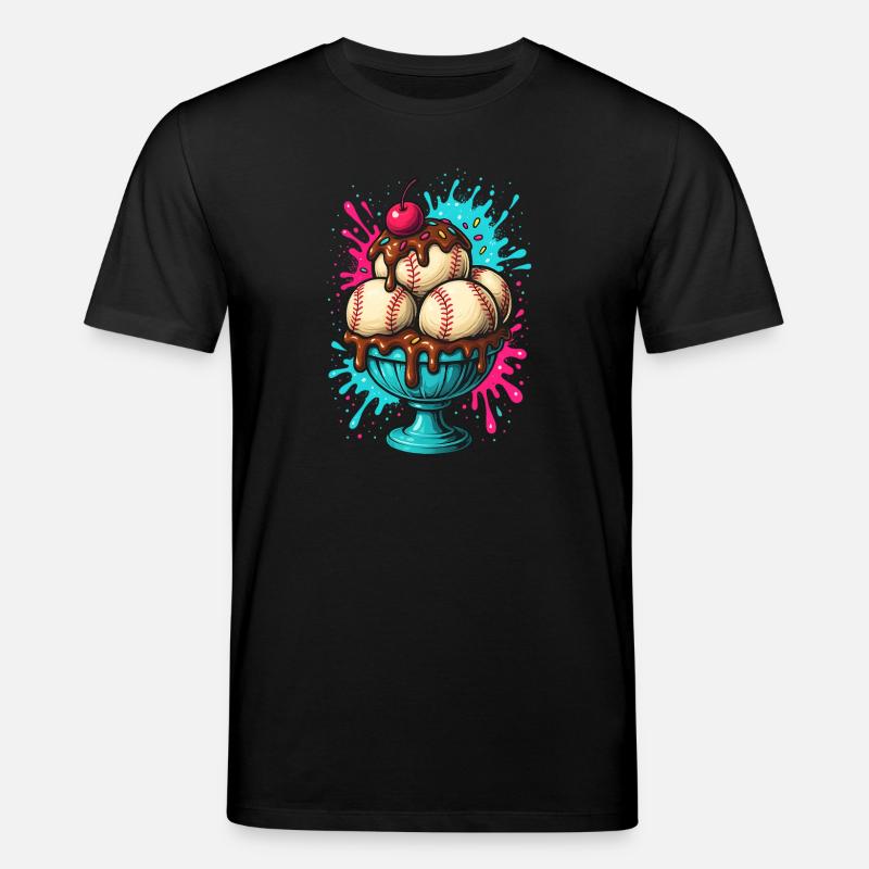 Baseball-Sundae Leckerei - Stanley/Stella Unisex Bio-T-Shirt CREATOR  - Schwarz