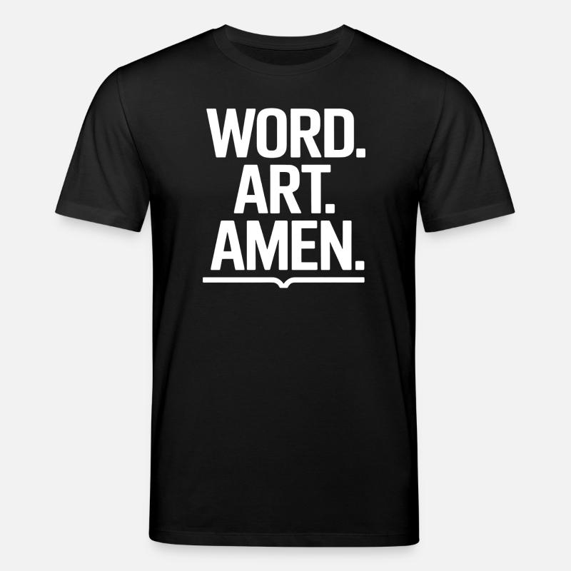 Wortkunst Amen-Typografie - Stanley/Stella Unisex Bio-T-Shirt CREATOR - Schwarz
