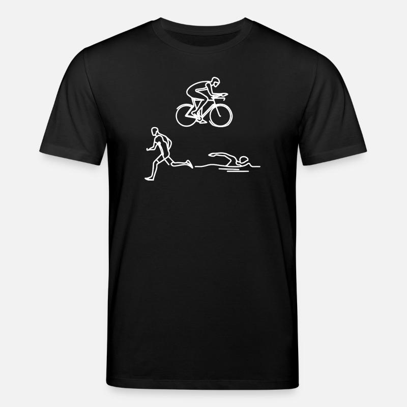 Triathlon Sketch - T-shirt bio CREATOR Stanley/Stella Unisexe - noir