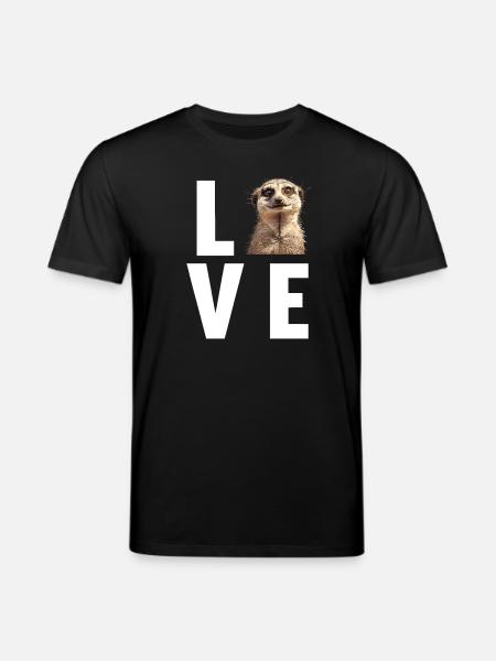 Suricate Erdmännchen - T-shirt bio CREATOR Stanley/Stella Unisexe - noir