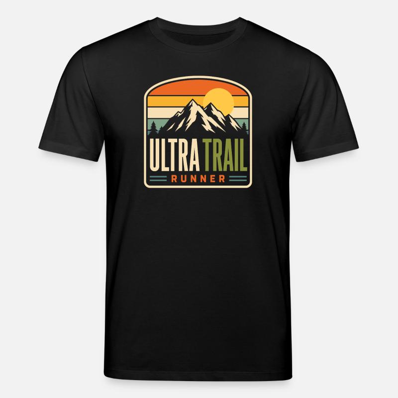 Ultra Trail Runner Mountain Sunset - Stanley/Stella Unisex Bio-T-Shirt CREATOR  - Schwarz
