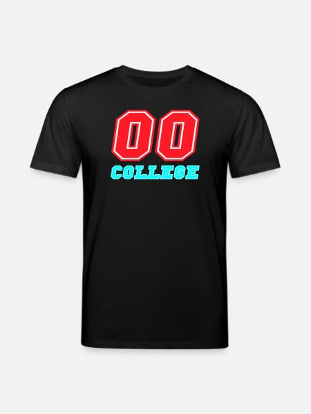 00 College Neon Emblem - Stanley/Stella CREATOR Unisex Organic T-Shirt - black