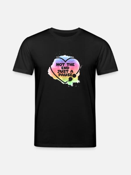 Semicolon Suicide Prevention Just - Stanley/Stella CREATOR Unisex Organic T-Shirt - black