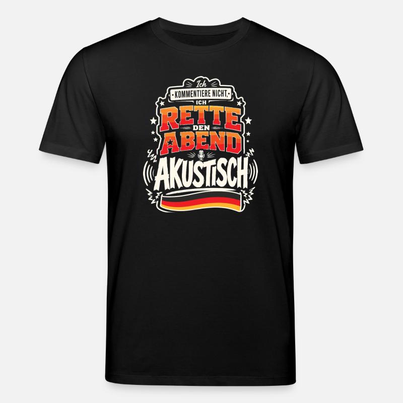 Ich rette den Abend akustisch - Stanley/Stella Unisex Bio-T-Shirt CREATOR - Schwarz