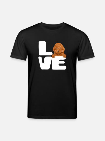 Puppy Love Typography - Stanley/Stella CREATOR Unisex Organic T-Shirt - black