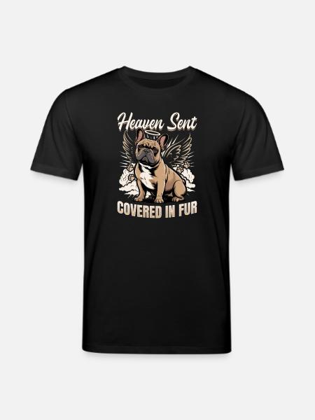French Bulldog Frenchie Dog Breed - Stanley/Stella CREATOR Unisex Organic T-Shirt - black