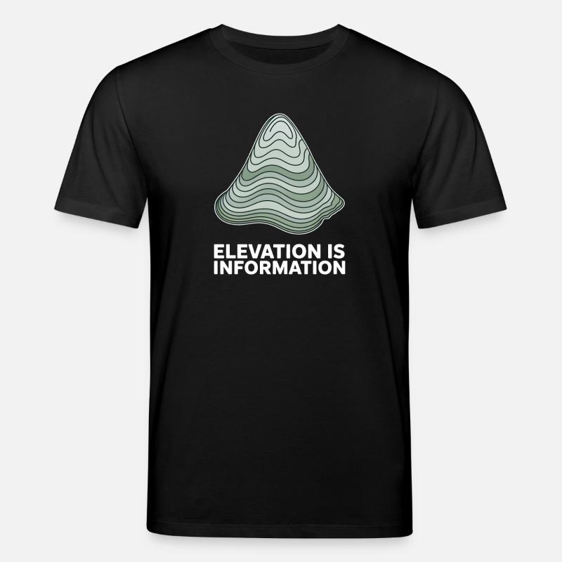 Elevation Is Information Topografische - Stanley/Stella Unisex Bio-T-Shirt CREATOR  - Schwarz